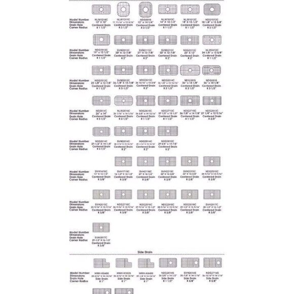 🎉Serene Valley 25 1/4x 12 1/2" Think Grid Rear Drain Corner Radius 1 1/2 In - Picture 3 of 7